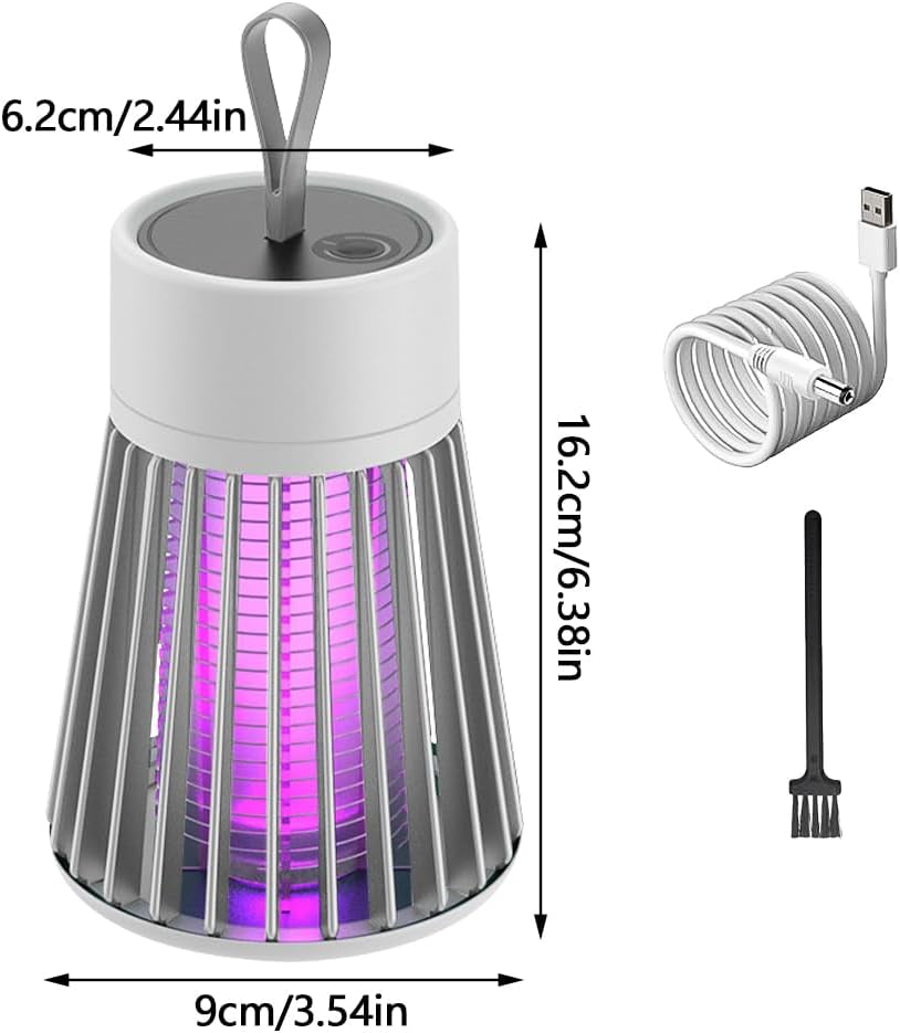 Insektenvernichter Elektrisch, Mückenvernichter-Lampe USB Wiederaufladbarer Leistungsstarke Mückenlampe Mit LED Uv-Lampe Insektenfänger Für Innen Und Aussen Gärten, Küche, Camping
