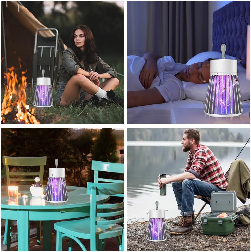 Insektenvernichter Elektrisch, Mückenvernichter-Lampe USB Wiederaufladbarer Leistungsstarke Mückenlampe Mit LED Uv-Lampe Insektenfänger Für Innen Und Aussen Gärten, Küche, Camping